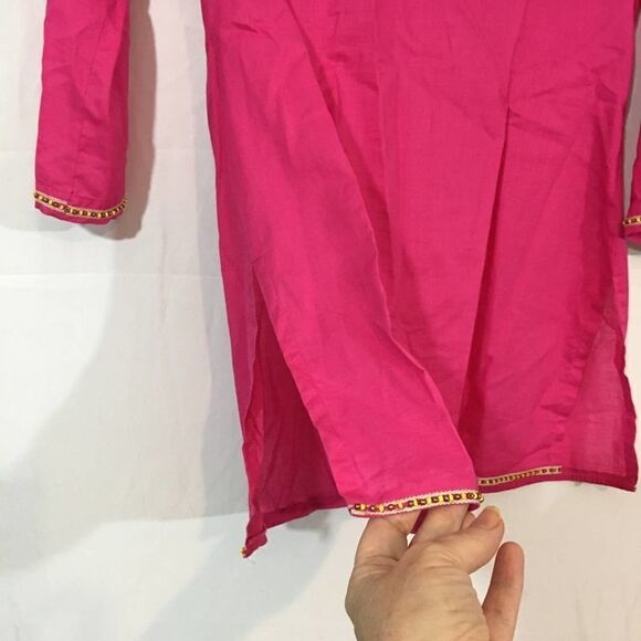 Inc international Concepts Pink Beaded Tunic Top Size 2 Small - Picture 6 of 6
